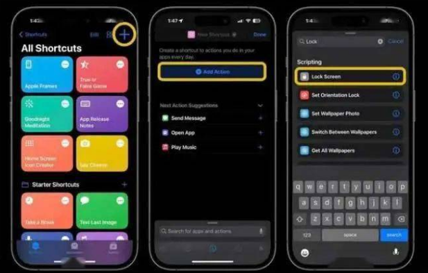 化德苹果14锁屏维修店分享iPhone14升级iOS16.4后如何创建锁屏快捷方式 